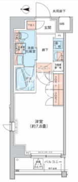 オルタナ菊川1 102 間取り図