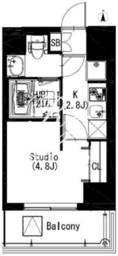エスティメゾン戸越 307 間取り図