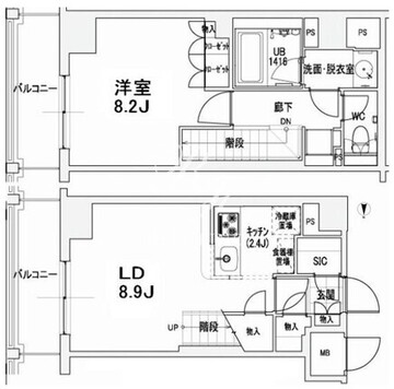 エスティメゾン王子 1505 間取り図