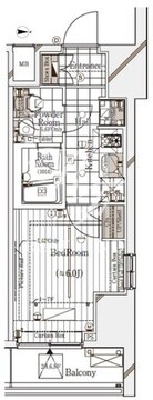 ガリシア代々木 805 間取り図