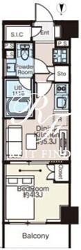 ベルファース西早稲田 401 間取り図