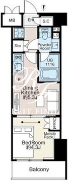 ベルファース西早稲田 403 間取り図