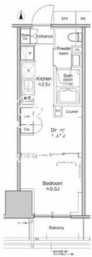 プラウドフラット四谷三丁目 903 間取り図