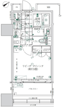 ローレルタワールネ浜松町 504 間取り図