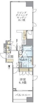 ラサンテ麻布十番 1502 間取り図