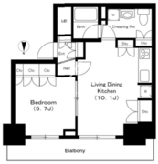 品川タワーフェイス 1709 間取り図