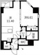 トラディス森下 403 間取り図