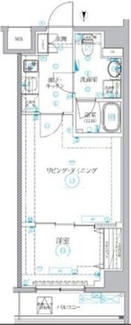 ベルシードアルファ押上イースト 803 間取り図