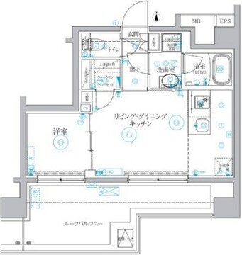 ベルシードアルファ押上イースト 802 間取り図