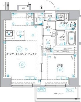 ベルシードアルファ押上イースト 701 間取り図