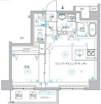 ベルシードアルファ押上イースト 602 間取り図