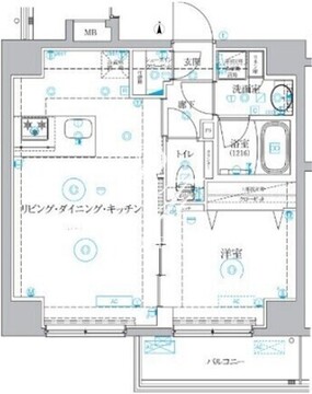 ベルシードアルファ押上イースト 501 間取り図