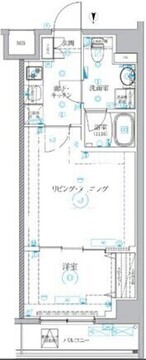 ベルシードアルファ押上イースト 203 間取り図