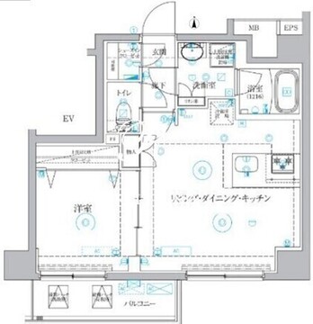 ベルシードアルファ押上イースト 402 間取り図