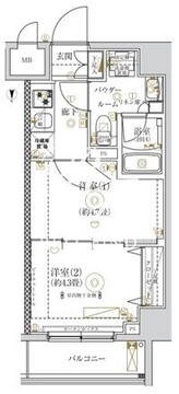 ガリシア亀戸 303 間取り図