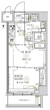 ガリシア亀戸 603 間取り図