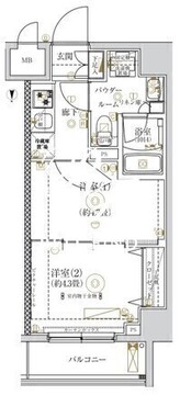 ガリシア亀戸 703 間取り図