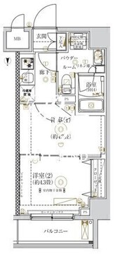 ガリシア亀戸 803 間取り図