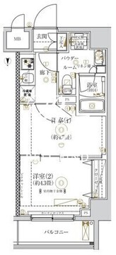 ガリシア亀戸 203 間取り図