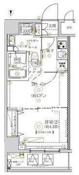 ガリシア亀戸 702 間取り図