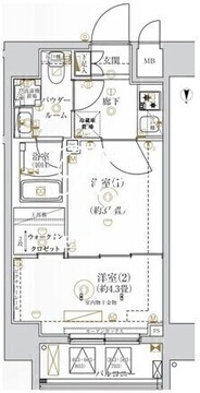 ガリシア亀戸 801 間取り図
