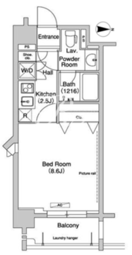 コンフォリア下北沢 212 間取り図