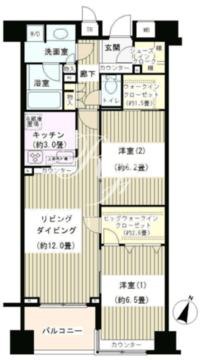 KDXレジデンス日本橋水天宮 203 間取り図