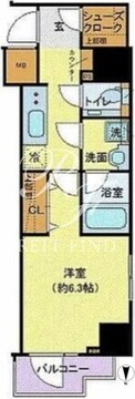 ラグディア芝公園 301 間取り図