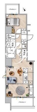 エスレジデンス浅草ディバース 501 間取り図