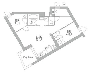 グランデュオ梅ヶ丘 102 間取り図