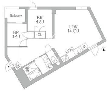 グランデュオ梅ヶ丘 201 間取り図