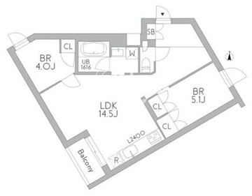 グランデュオ梅ヶ丘 302 間取り図