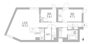 グランデュオ梅ヶ丘 303 間取り図