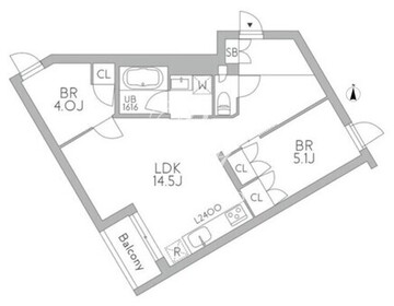 グランデュオ梅ヶ丘 402 間取り図
