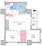 クレヴィアリグゼ日暮里 404 間取り図