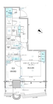 パークタワー勝どき M-1225 間取り図