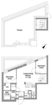 コンフォリア・リヴ渋谷本町 501 間取り図