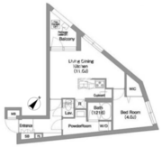 コンフォリア・リヴ渋谷本町 304 間取り図