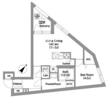 コンフォリア・リヴ渋谷本町 304 間取り図
