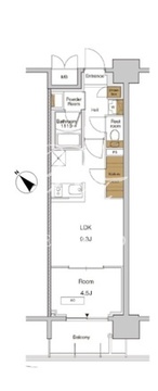 ＲＪＲプレシア東十条ガーデン 407 間取り図