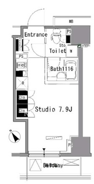 パークアクシス新板橋ウエスト 705 間取り図