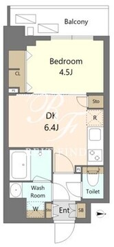 エスレジデンス新宿早稲田アヴェリス 301 間取り図