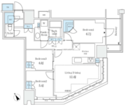 プラウドタワー渋谷 1205 間取り図
