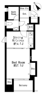 プライムアーバン日本橋茅場町 201 間取り図