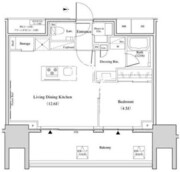 ザ・パークハビオ北千住 1206 間取り図