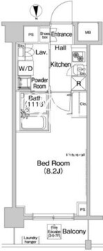 プラウドフラット森下3 702 間取り図