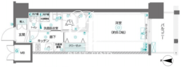 ズーム東陽町 1402 間取り図