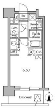 レジディア三軒茶屋 405 間取り図