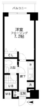 レジディア桜上水 208 間取り図