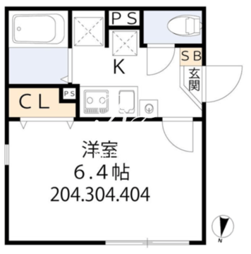 グラシア・ベイ大森 404 間取り図